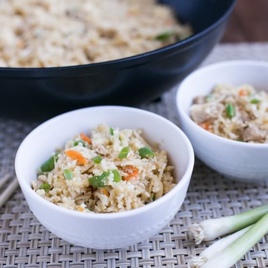 cauliflower pork fried rice - Recipe photo by littlebitrecipes