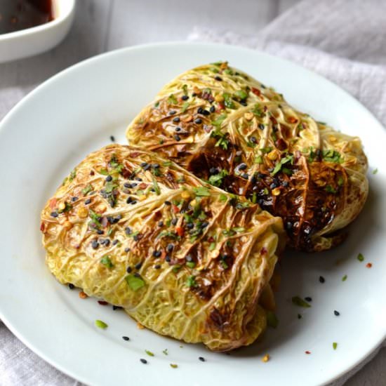 Asian Cabbage Rolls - Recipe photo by Every Last Bite