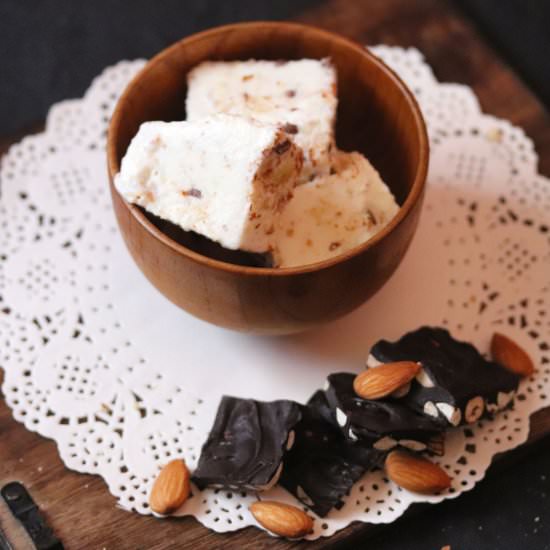 Roasted Almond & ChocoChip IceCream - Recipe photo by Masalachilli