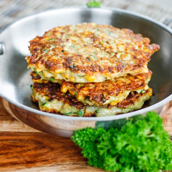 Corn and Courgette Fritters - Recipe photo by LIFESTYLE HOME HEALTH
