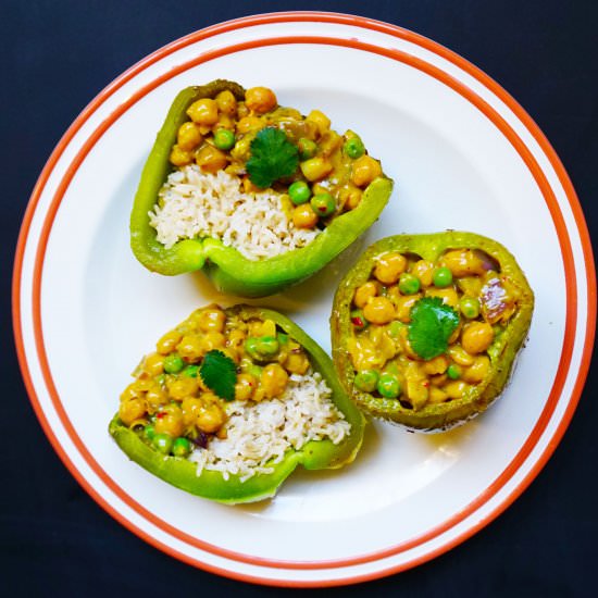 Chickpea Stuffed Vegan Bell Peppers - Recipe photo by Animagus Eats