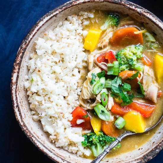Slow Cooker Mango Chicken Curry - Recipe photo by foodfaithfitness