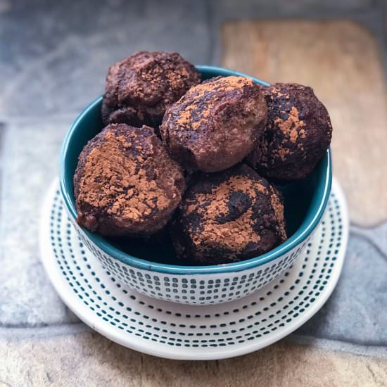 Cocoa Peanut Butter Truffles - Recipe photo by buttertogetherkitchen