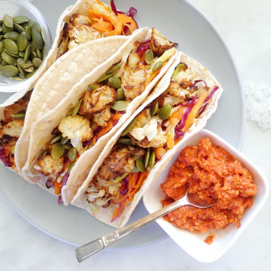 Colourful Veggie Tacos - Recipe photo by a new green leaf