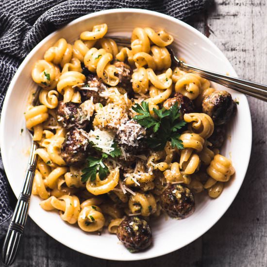 Jamie Oliver’s Sausage Carbonara - Recipe photo by theviewfromgreatisland