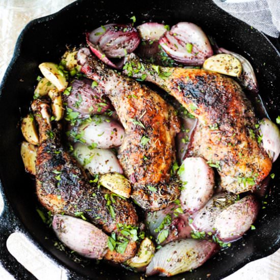 Chicken Provencal with Shallots - Recipe photo by Eating European