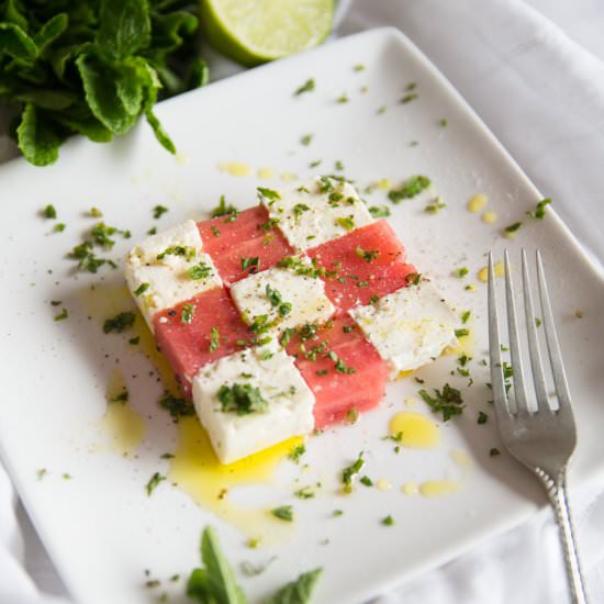 Watermelon and Feta Salad - Recipe photo by dontgobaconmyheart