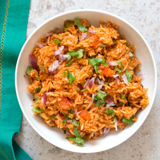 Vegan Spanish Rice Bowl - Recipe photo by richa