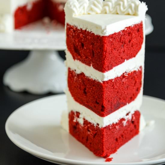 Red Velvet Cake with Cream - Recipe photo by VeenaAzmanov