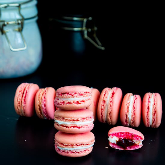 Strawberry French Macarons - Recipe photo by VeenaAzmanov