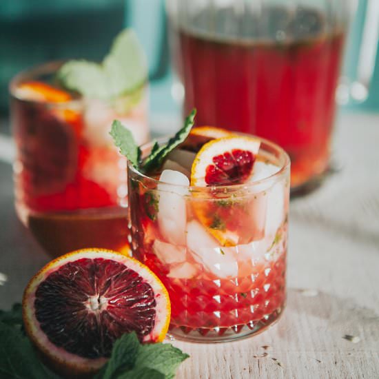 Blood Orange Mint Gimlets - Recipe photo by ayokitchen