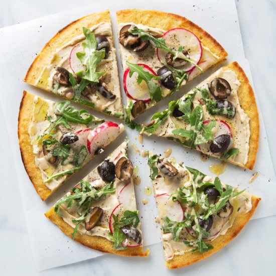 Spring Socca Pizza - Recipe photo by PicklesNHoney