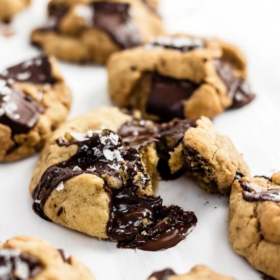 Salted Tahini Chocolate Chip Cookie - Recipe photo by Baked Ambrosia