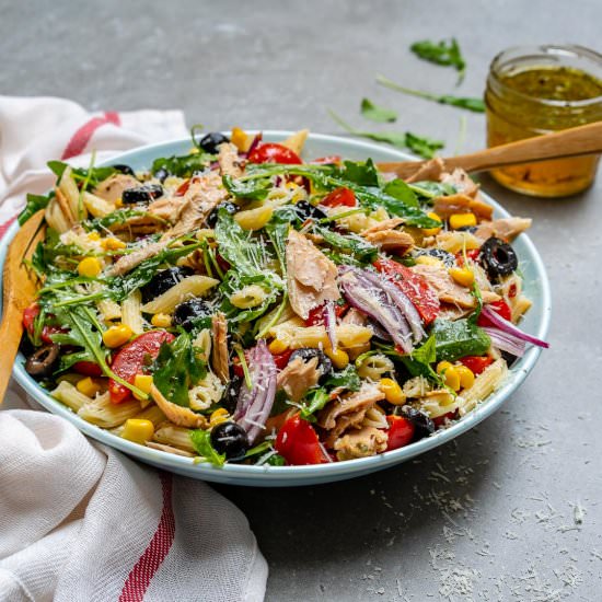 Healthy Tuna Pasta Salad Recipe - Recipe photo by Blondelish.com