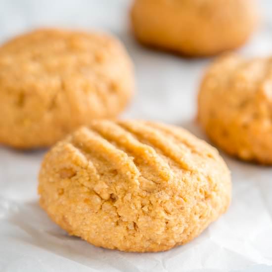 easy 4 ingred peanut butter cookies - Recipe photo by My Kids Lick The Bowl
