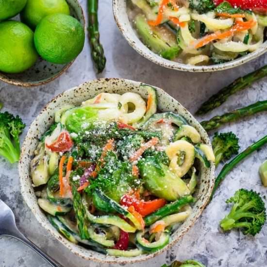 Cauliflower Alfredo Zoodles - Recipe photo by LifemadeSweeter