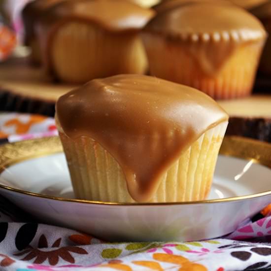 Easy Caramel Cupcakes - Recipe photo by BatterandDough