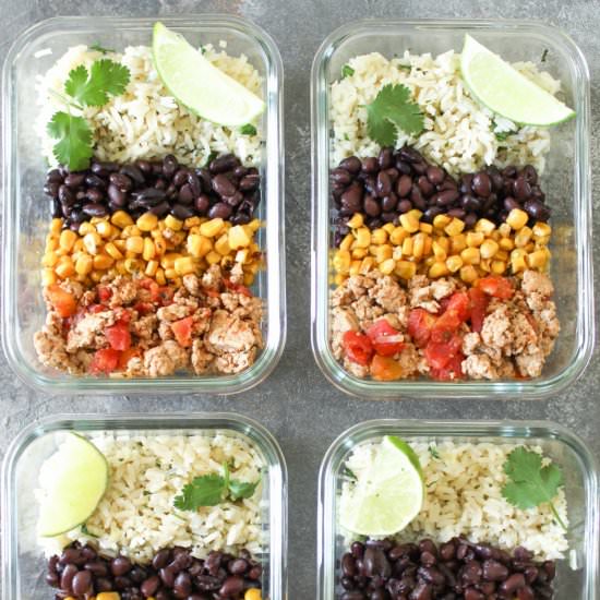 Turkey Burrito Bowls - Recipe photo by thedelightfulbite