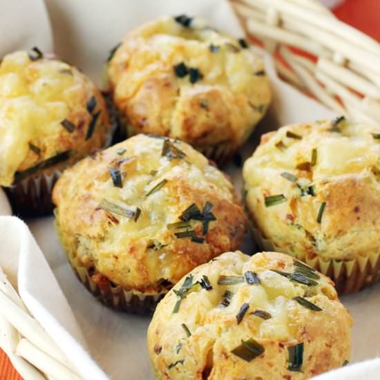 Three Cheese Tomato Muffins - Recipe photo by Food Gal