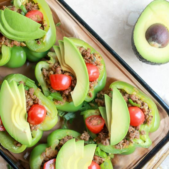 Paleo Stuffed Peppers - Recipe photo by losingitwithmelissa