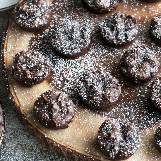 Dark Chocolate Peanut Butter Brownies - Recipe photo by FoodFanatical