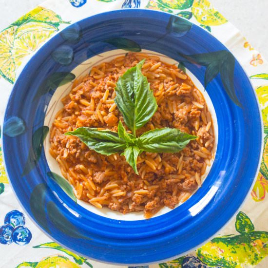 Ground Beef and Orzo - Recipe photo by VayiasKitchen