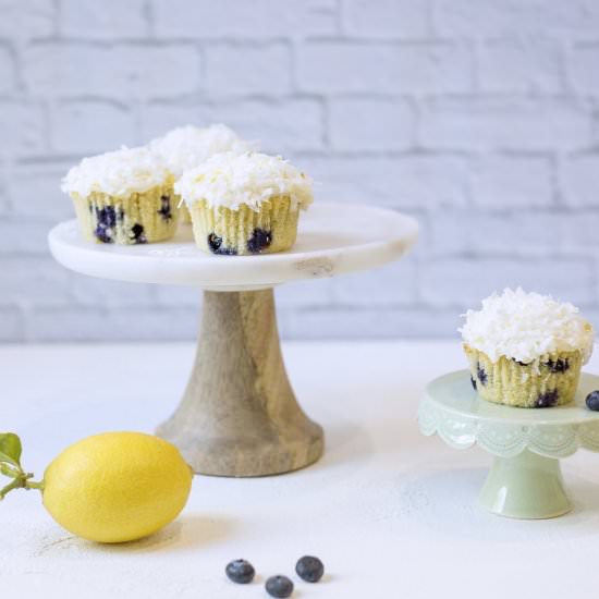 Lemon Blueberry Coconut Cupcakes - Recipe photo by Cook With Me Darling