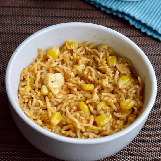 Corn Paneer Pulao - Recipe photo by gkfooddiary