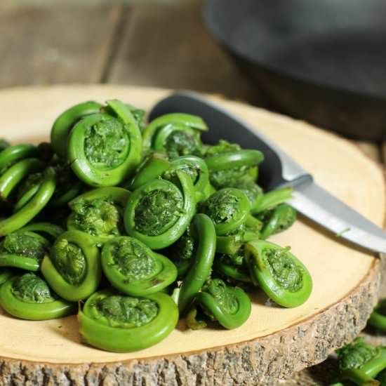 How To Clean & Cook Fiddleheads - Recipe photo by EarthFoodandFire