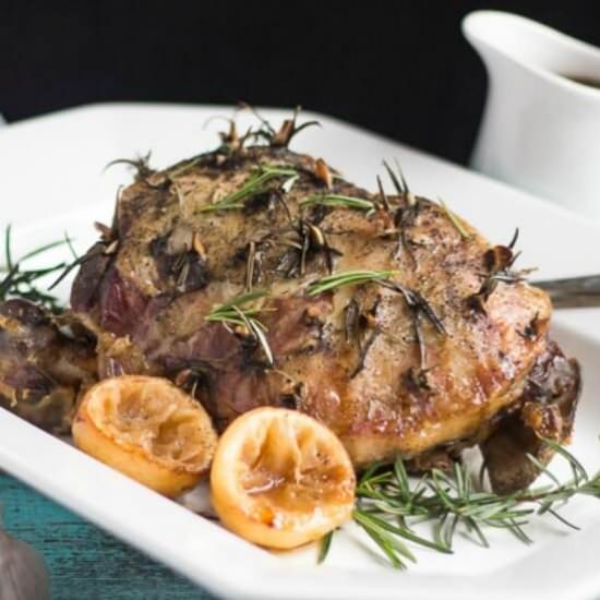 Slow Cooker Leg of Lamb - Recipe photo by thecookspyjamas