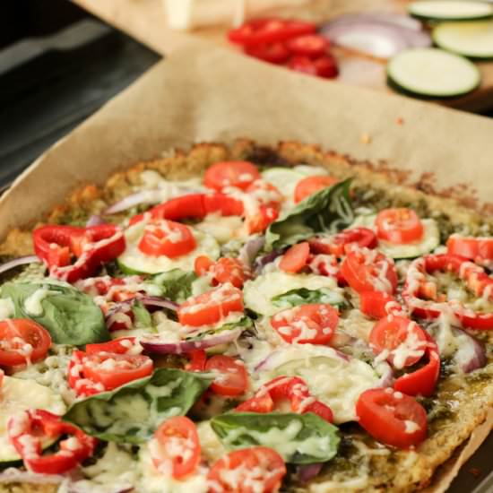 Healthy Cauliflower Pizza Crust - Recipe photo by MyWeekendKitchen