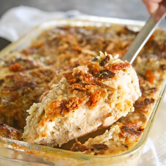 Creamy Mushroom Chicken Bake - Recipe photo by Kleinworth &amp; Co
