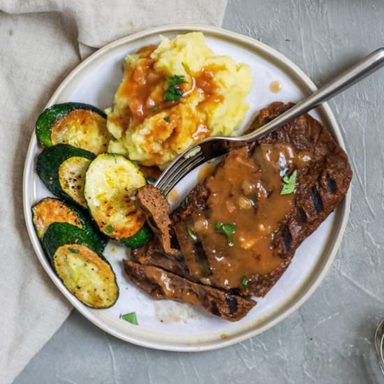 Grilled Seitan Steaks - Recipe photo by thecuriouschickpea