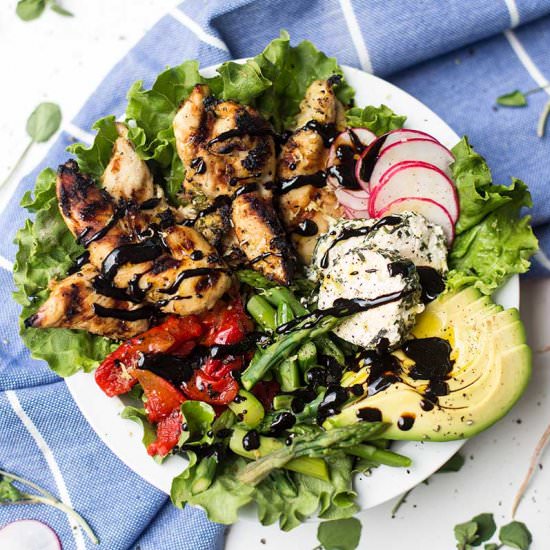 Lemon Chicken Spring Salad - Recipe photo by Kiwi and Carrot