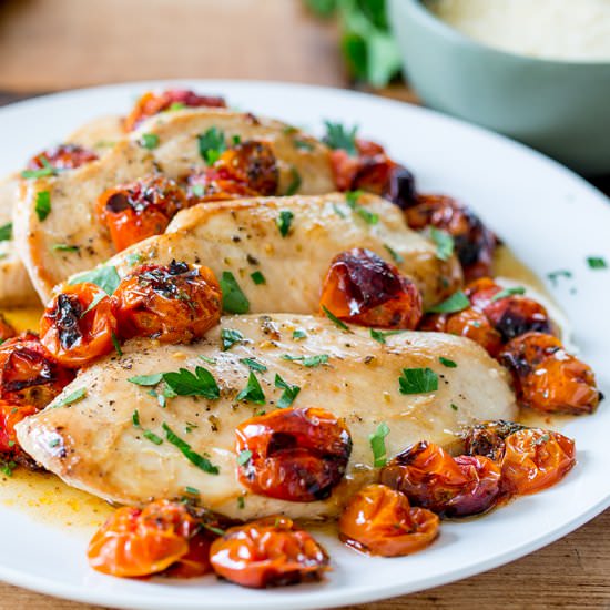 Roasted Tomato Chicken - Recipe photo by sprinkles and sprouts