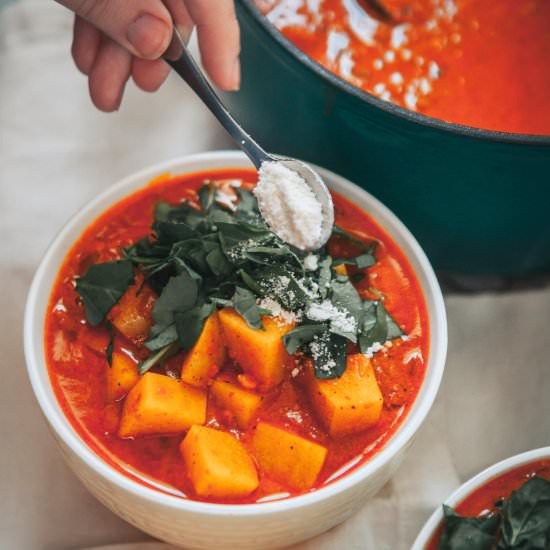 Spicy Potato Chorizo Soup - Recipe photo by ayokitchen