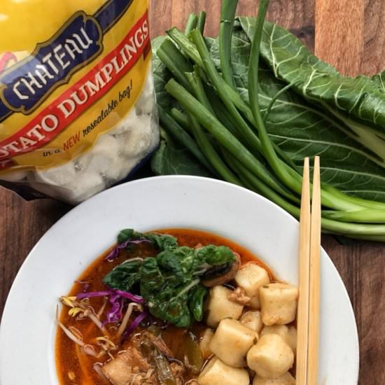 Asian Pork Belly Dumpling Soup - Recipe photo by The Tipsy Housewife
