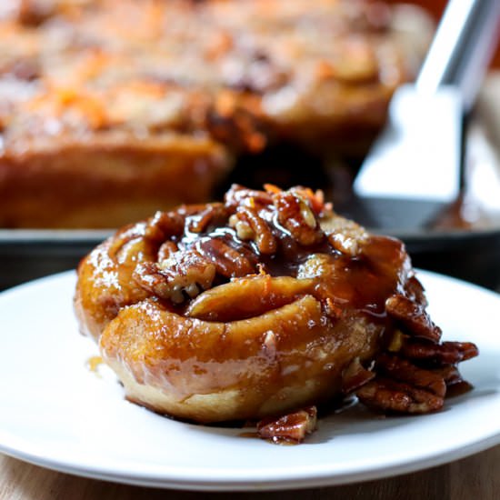 Vegan Carrot Cake Sticky Buns - Recipe photo by ShortGirlTallOrder