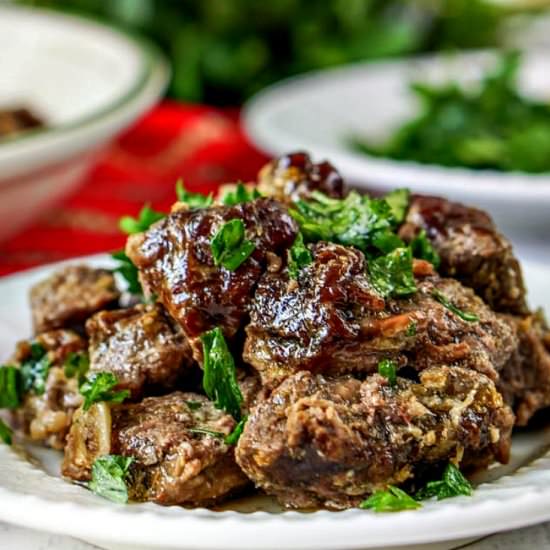 Lemon & Garlic Beef - Recipe photo by MyLifeCookbook