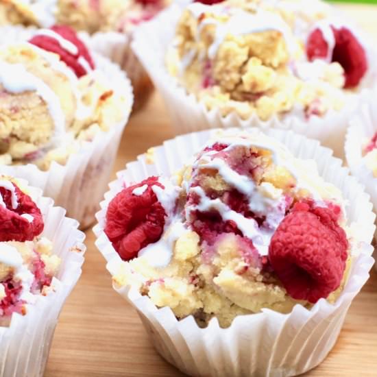 Low Carb Raspberry Almond Muffins - Recipe photo by Ever After in the Woods