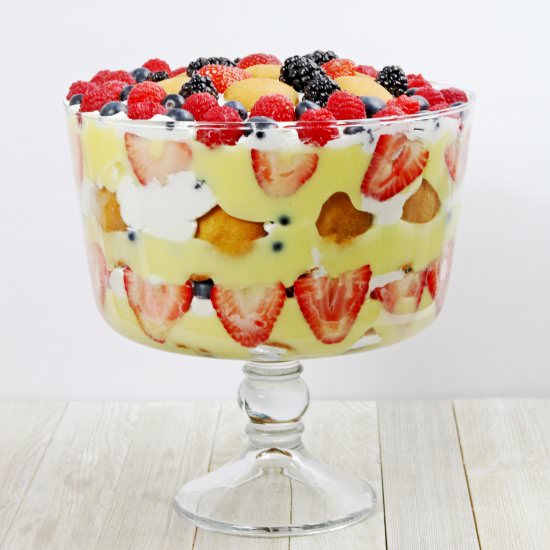 Berry Trifle - Recipe photo by CrayonsAndCravings