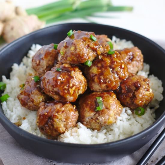 Asian Turkey Meatballs - Recipe photo by mildlymeandering