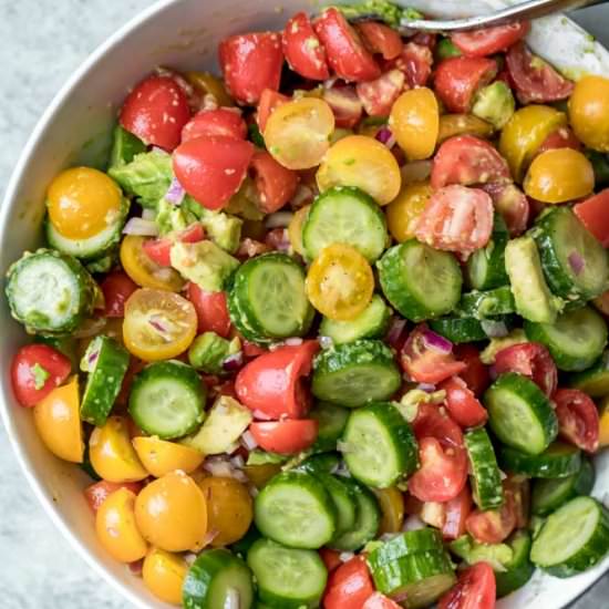 Tomato Avocado Cucumber Salad - Recipe photo by feelgoodfoodie1