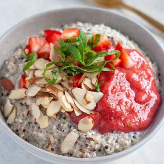 Overnight Quinoa with Jam - Recipe photo by wellvegan