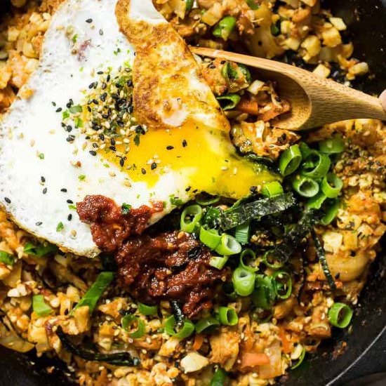 Kimchi Cauliflower Fried Rice - Recipe photo by IHeartUmami