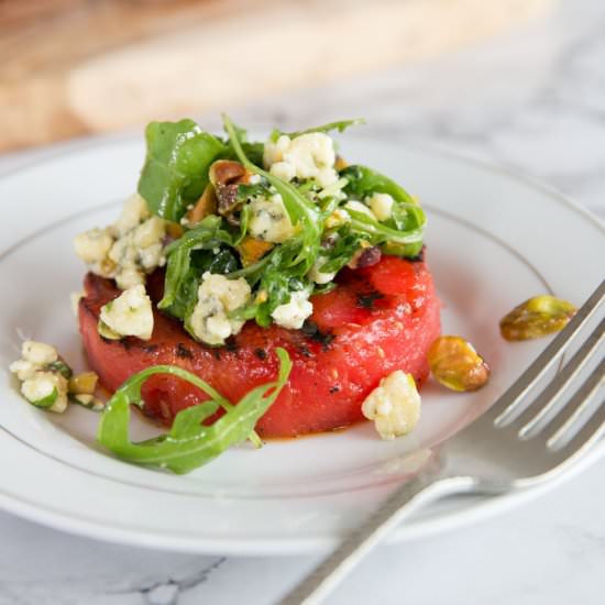 Grilled Watermelon Salad - Recipe photo by dontgobaconmyheart