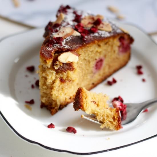 Almond Raspberry Cake - Recipe photo by whatsarahbakes