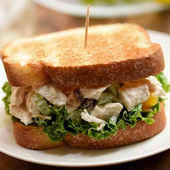 Apricot-Nut Chicken Salad Sandwich - Recipe photo by onionringsandthings