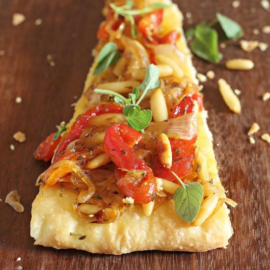 Red Pepper Coques - Recipe photo by Aparna