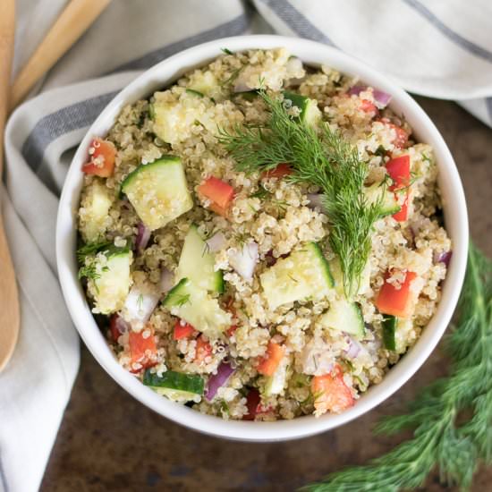 Cucumber Dill Quinoa Salad - Recipe photo by lemons and zest